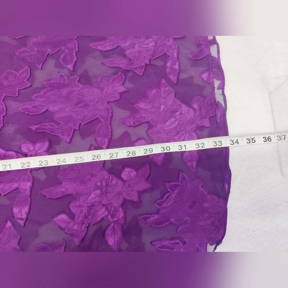 Grape Purple Sheer Slip Dress Cover Up Negligee Women's Sz Med Spaghetti Straps